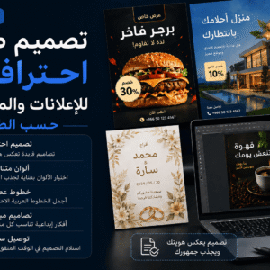 تصميم صورة احترافية للاعلانات والمناسبات حسب الطلب