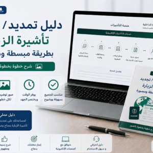 دليل تمديد / تجديد تأشيرة الزيارة بطريقة مبسطة ومصورة