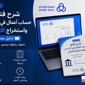 شرح فتح حساب أعمال في بنك الراجحي واستخراج الايبان (دليل مصور)